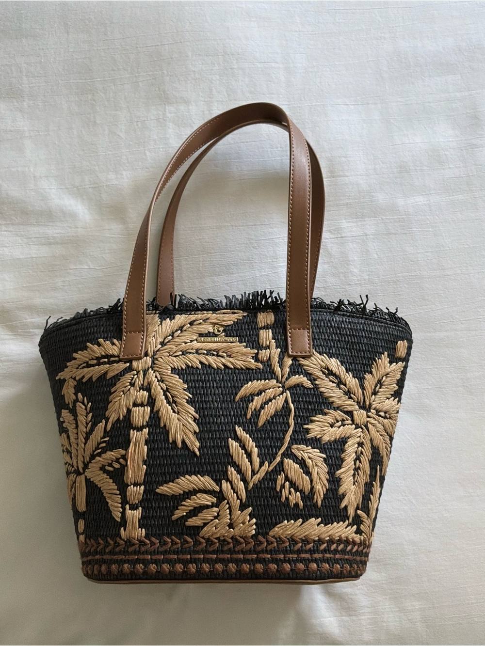 SPARTINA 449 small tote bag in raffia palms - Picture 3 of 8